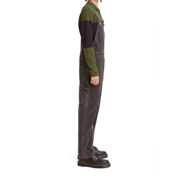 Levi’s RED TAB™ MEN'S OVERALLS Charcoal Gray Washed Black Size XL - Picture 14 of 17